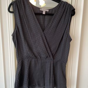 Chelsea28 blouse with subtle checkered pattern
